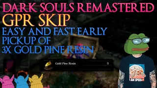 Dark Souls Remastered Early Gold Pine Resin Pickup