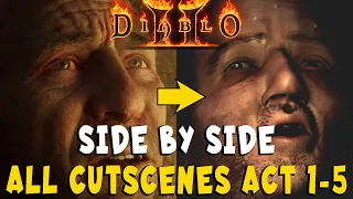 ALL Diablo 2 / Resurrected Cinematics Side by Side Comparison Acts 1-5