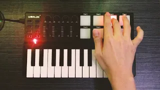 Blinding Lights - The Weeknd (MIDI Keyboard Cover) | Live Looping | Worlde Panda Mini