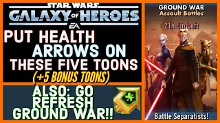 APPLY HEALTH ARROWS TO THESE FIVE TOONS ASAP!! (w/ 5 bonus toons)