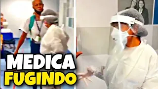 MEDICA É BARRADA AO TENTAR FUGIR SEM ATENDER OS PACIENTES!