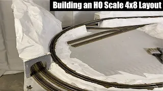 Building a New 4x8 HO Train Layout Part 3 - Model Railroad Construction & More!