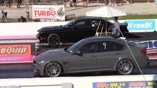 Hellcat vs BMW M3, Mustang GT, CTS-V & Civic Drag Races