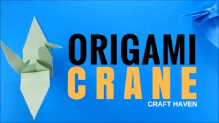 Origami Crane Easy Step by Step Tutorial - How to Make Paper Bird (Tsuru) DIY Tutorial for Beginners