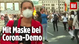 So ist es mit Mund-Nasen-Schutz auf der Corona-Demo in Berlin