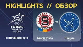 HIGHLIGHTS / ОБЗОР: Sparta Praha (CZE) - Kherson (UKR). UEFA Futsal Champions League Elite Round