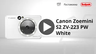 Фотокамера моментальной печати Canon Zoemini S2 ZV-223 PW распаковка