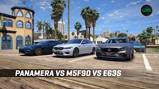 PANAMERA vs M5F90 vs E63S (MAJESTIC RP GTA 5)