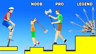 NOOB vs PRO Happy Wheels Levels!!