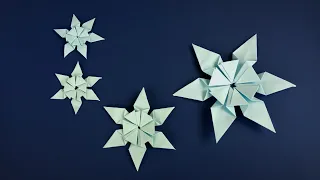Красивая оригами снежинка из модулей ❄ Как сделать оригами снежинку из бумаги без клея