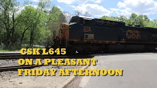 S02E108 CSX L645 on a Pleasant Friday Afternoon (CSX. Manifest, Rail Freight Transportation)