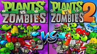 Plants from PvZ 1 vs Plants from PvZ 2 Gameplay ► Plants vs. Zombies 2: It's About Time
