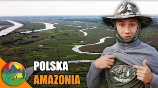 Noc pod gołym niebem na tarasie widokowym, piękne widoki, spaghetti - polska Amazonia