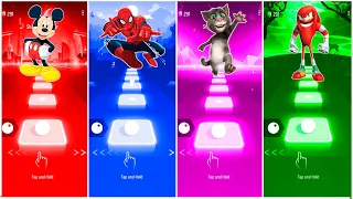 Mickey Mouse 🆚 Spider Man 🆚 My Talking Tom 🆚 Sonic Tiles Hop EDM Rush