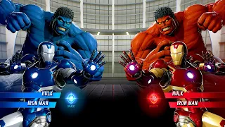 Blue Hulk & Blue Ironman Vs Red Hulk & Ironman | Marvel vs Capcom: Infinite