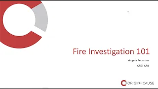 Fire Investigation 101