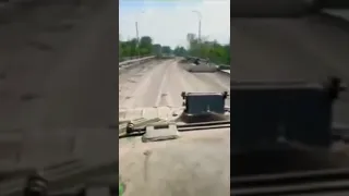 Ukrainian BMP driving.
