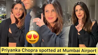 Priyanka Chopra is Back in Mumbai Caught by Media  at Airport😍❤️