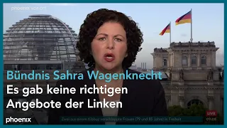 phoenix tagesgespräch mit Amira Mohamed Ali zur Gründung von Bündnis Sahra Wagenknecht am 24.10.23