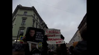 23.01.21. Санкт-Петербург. Свободу Навальному