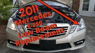 Low Beam Light Bulb Replacement-2011 Mercedes E-350