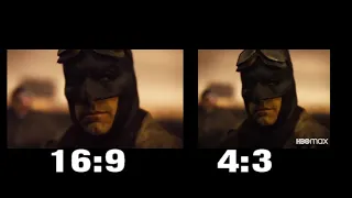 Zack Snyder's Justice League aspect ratio comparison 16:9 / 4:3