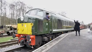 Rowsley South Station Part 1 Class 44  D8 Penyghent Departs