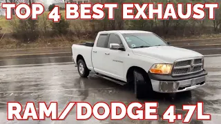 Top 4 BEST EXHAUST Set Ups for RAM/DODGE 4.7L V8!