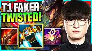 FAKER PERFECT GAME WITH TWISTED FATE! - T1 Faker Plays Twisted Fate Mid vs Ahri! | Preseason 11