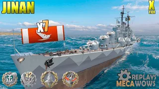 Jinan 7 kills & 126k Damage | World of WarShips Gameplay 4k