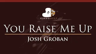 Josh Groban - You Raise Me Up - HIGHER Key (Piano Karaoke Instrumental)