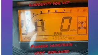 How to make a Honda  DCT last and Pioneer drivetrain and modes explained. Turf mode, high vs low etc