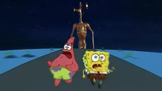 SpongeBob Meets Siren Head