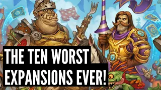 Top 10 WORST Hearthstone Expansions of ALL TIME!