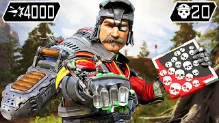 SUPER FUSE 20 KILLS & 4000 DMG GAME WAS AMAZING (Apex Legends Gameplay)