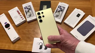 S24 Ultra Accessories Unboxing YELLOW colour. Part 1 (turn on captions)