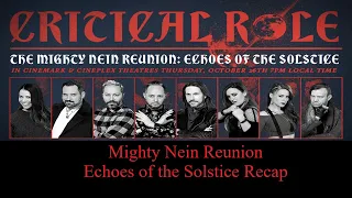 Critical Role Campaign 2 Mighty Nein Reunion Echoes of the Solstice Recap