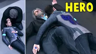 Connor Saves Hank vs Connor Left for Death - Detroit Become Human HD PS4 Pro
