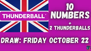 Lottery Nerds ThunderBall Friday October 22