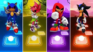 Sonic Exe Fnf 🆚 Amy Exe 🆚 Knuckles Exe 🆚 Dark Sonic || Tiles Hop Gameplay 🎯🎶