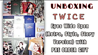 UNBOXING TWICE EYES WIDE OPEN ALBUM (Retro, Style & Story Version) with pre order benefits