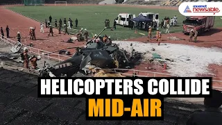 On Camera: Malaysian Navy helicopters collide mid-air during parade rehearsal