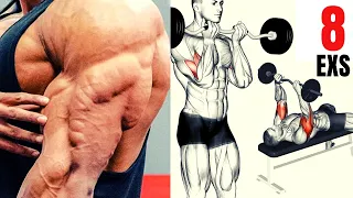 8 BICEPS & TRICEPS  SUPER-SET  WITH EZ BARBELL / Musculation triceps et biceps en superset