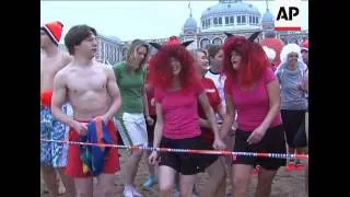 WRAP New year's day plunge into River Tiber ADDS Netherlands