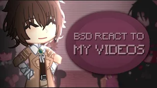 BSD React To My Videos (Dazai Angst) || (1/2) || Angst || Blood, Flashing Images