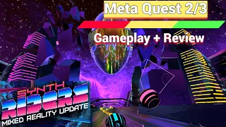 Oculus Meta Quest 2 / 3 Synth Riders Mixed Reality Gameplay + Review - More Then I Expected!