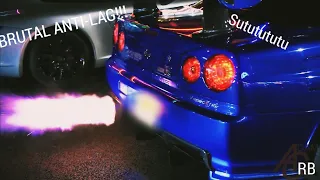 brutal ANTI LAG and more-Nissan RB26/28 sounds!!