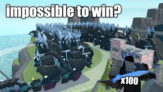 1 vs 100 Fallen Kings in TDS.. | ROBLOX