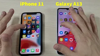 iPhone 11 vs Samsung A13 Speed Test