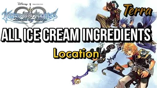 Kingdom Hearts Birth By Sleep | All Ice Cream Ingredients Location (Terra)